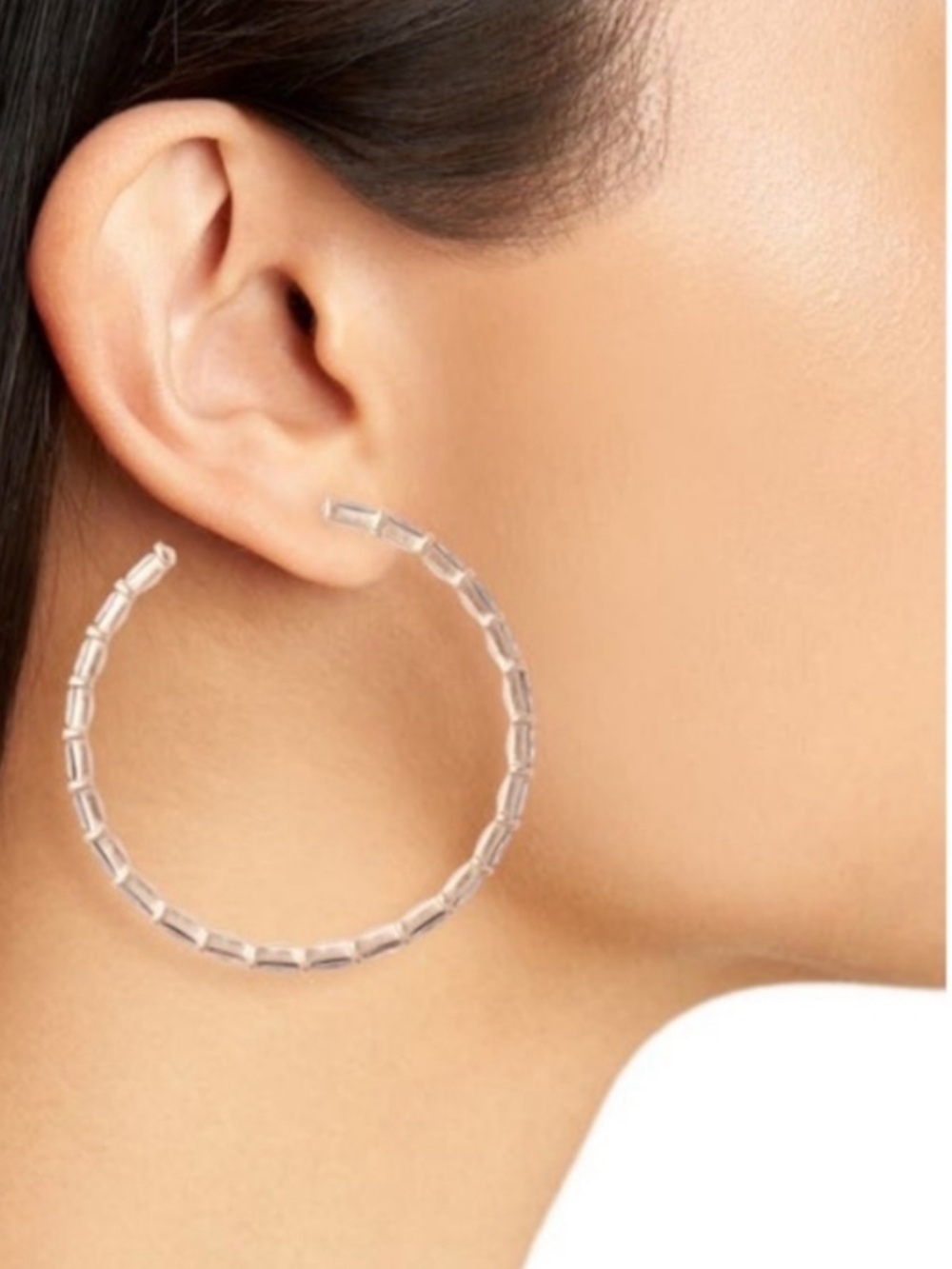 Kendra Scott Thora Rose Gold Hoop Earrings In Blush Crystal